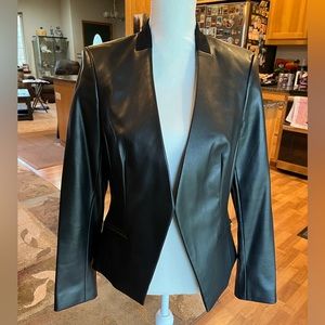 Calvin Klein Faux Leather Black Jacket